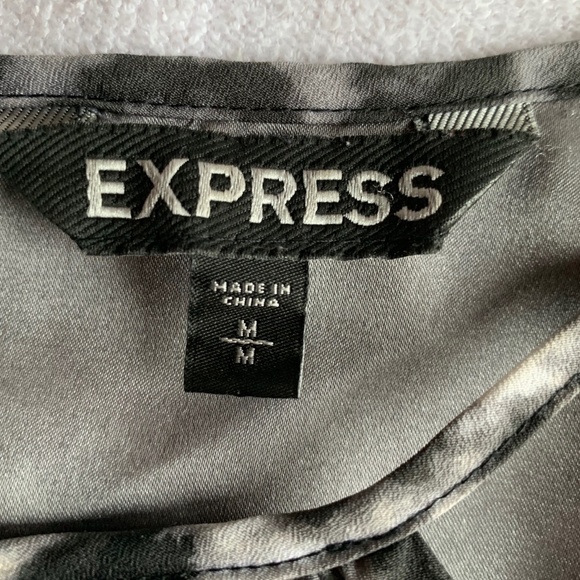 Express Blouson Leopard Keyhole Midi Halter Dress - Picture 4 of 6